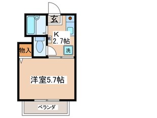 ラフィーネ１の物件間取画像